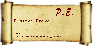 Pusztai Endre névjegykártya